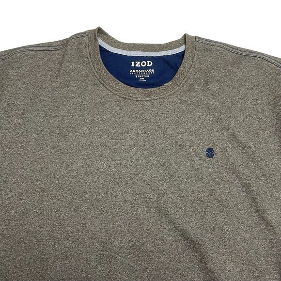 IZOD Advantage Sweatshirt Men's Size 5XL Gray Fleece Lightweight Pullover - Picture 3 of 9